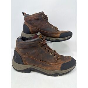 Ariat Mens Waterproof Brown Leather Lace Up Work Boots Size Unknown‎
